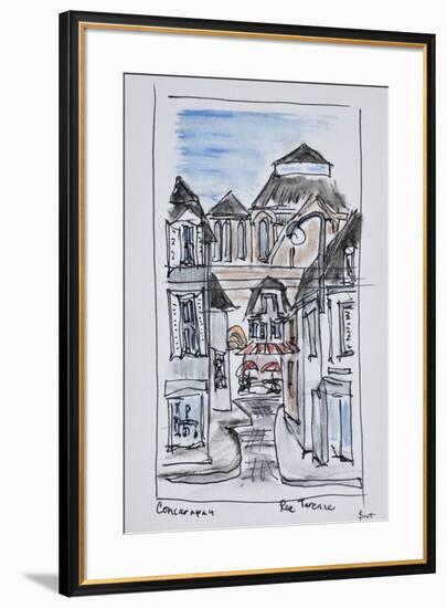 Old church of Concarneau along Rue Turenne, Brittany, France-Richard Lawrence-Framed Premium Photographic Print