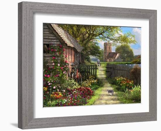 Old Church Path-Dominic Davison-Framed Art Print