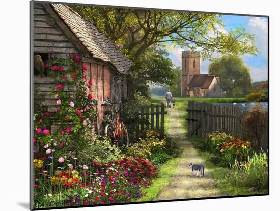 Old Church Path-Dominic Davison-Mounted Art Print