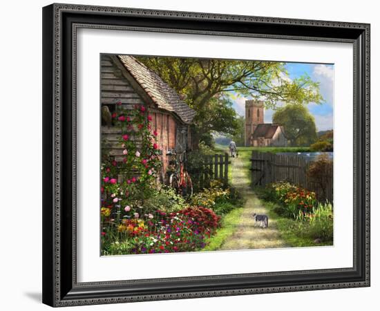 Old Church Path-Dominic Davison-Framed Art Print