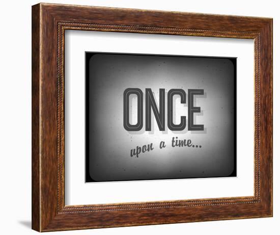 Old Cinema Phrase (Once Upon A Time)-pashabo-Framed Art Print