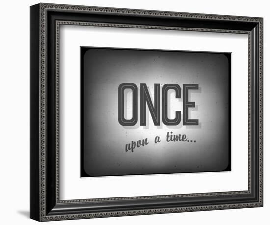 Old Cinema Phrase (Once Upon A Time)-pashabo-Framed Art Print