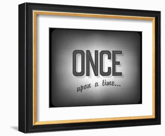 Old Cinema Phrase (Once Upon A Time)-pashabo-Framed Art Print