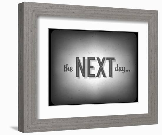 Old Cinema Phrase (The Next Day...)-pashabo-Framed Art Print