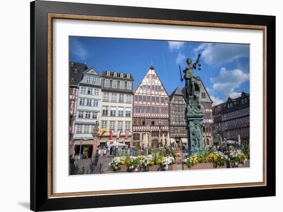 Old City Center Market, Fountain, Frankfurt, Hessen, Germany-Jim Engelbrecht-Framed Photographic Print