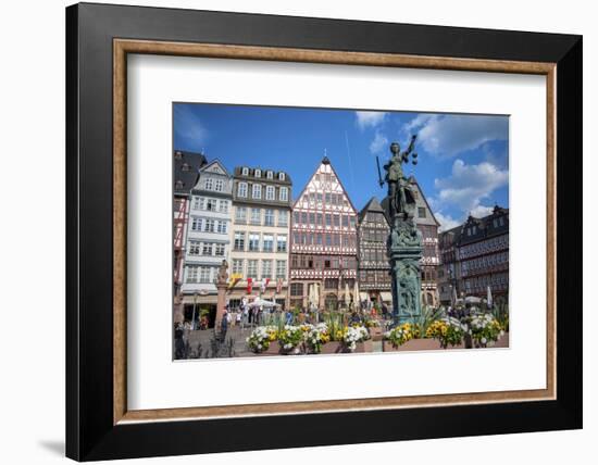 Old City Center Market, Fountain, Frankfurt, Hessen, Germany-Jim Engelbrecht-Framed Photographic Print