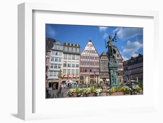 Old City Center Market, Fountain, Frankfurt, Hessen, Germany-Jim Engelbrecht-Framed Photographic Print