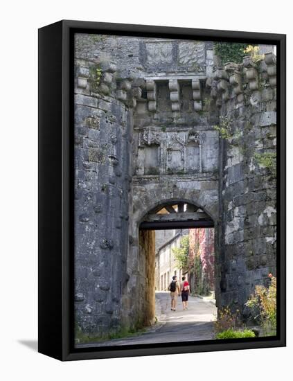 Old City Gate, Vezelay, Burgundy, France, Europe-Nick Servian-Framed Premier Image Canvas