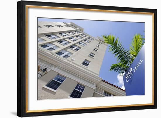 Old City Hall of Miami Beach, Washington Avenue, Miami South Beach, Art Deco District, Florida, Usa-Axel Schmies-Framed Photographic Print