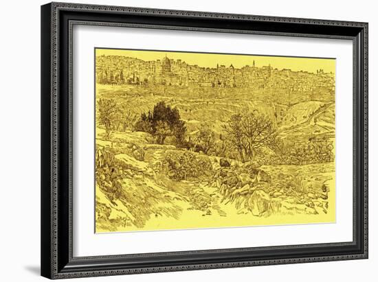 Old City of Jerusalem seen from Mount of Olives-James Jacques Joseph Tissot-Framed Giclee Print