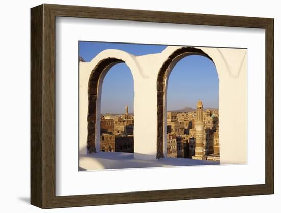 Old City of Sanaa, UNESCO World Heritage Site, Yemen, Middle East-Bruno Morandi-Framed Photographic Print