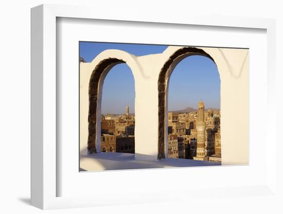 Old City of Sanaa, UNESCO World Heritage Site, Yemen, Middle East-Bruno Morandi-Framed Photographic Print