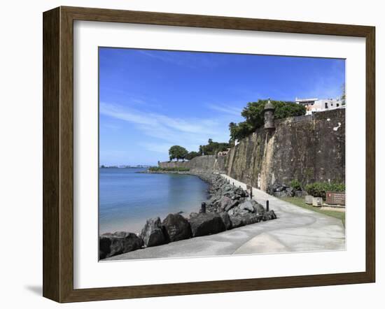 Old City Wall, UNESCO World Heritage Site, Old San Juan, San Juan, Puerto Rico, West Indies, USA-Wendy Connett-Framed Photographic Print