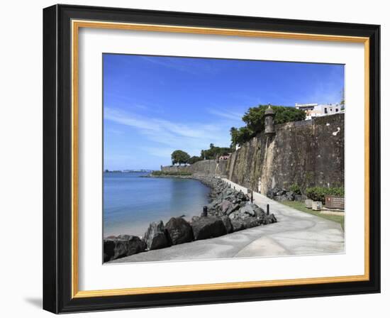 Old City Wall, UNESCO World Heritage Site, Old San Juan, San Juan, Puerto Rico, West Indies, USA-Wendy Connett-Framed Photographic Print