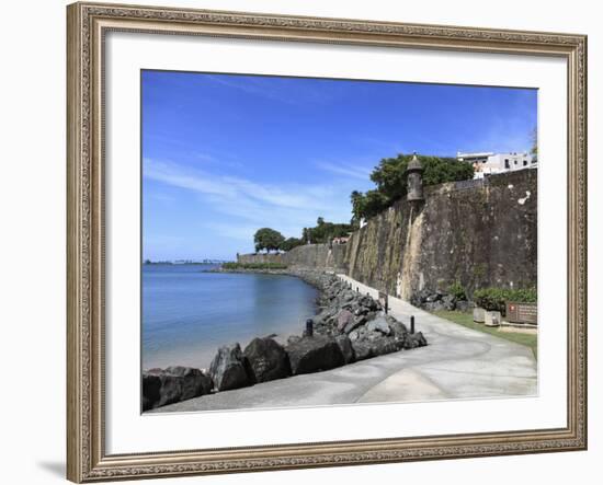 Old City Wall, UNESCO World Heritage Site, Old San Juan, San Juan, Puerto Rico, West Indies, USA-Wendy Connett-Framed Photographic Print