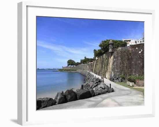 Old City Wall, UNESCO World Heritage Site, Old San Juan, San Juan, Puerto Rico, West Indies, USA-Wendy Connett-Framed Photographic Print