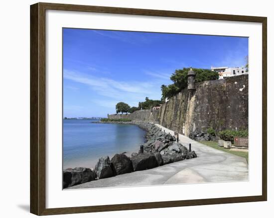 Old City Wall, UNESCO World Heritage Site, Old San Juan, San Juan, Puerto Rico, West Indies, USA-Wendy Connett-Framed Photographic Print