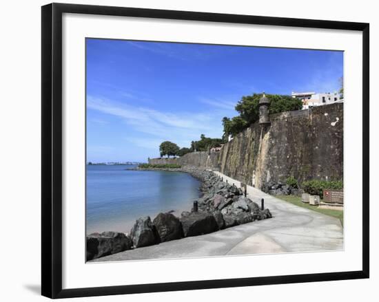 Old City Wall, UNESCO World Heritage Site, Old San Juan, San Juan, Puerto Rico, West Indies, USA-Wendy Connett-Framed Photographic Print