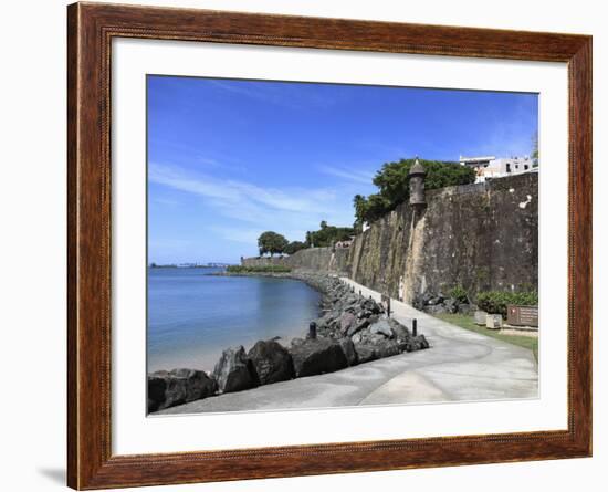 Old City Wall, UNESCO World Heritage Site, Old San Juan, San Juan, Puerto Rico, West Indies, USA-Wendy Connett-Framed Photographic Print