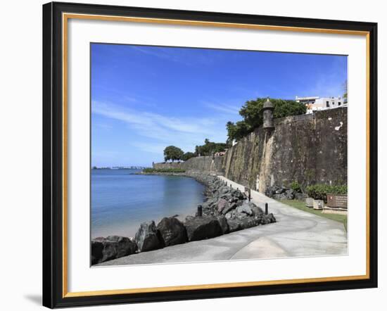 Old City Wall, UNESCO World Heritage Site, Old San Juan, San Juan, Puerto Rico, West Indies, USA-Wendy Connett-Framed Photographic Print