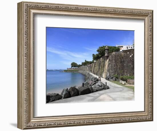 Old City Wall, UNESCO World Heritage Site, Old San Juan, San Juan, Puerto Rico, West Indies, USA-Wendy Connett-Framed Photographic Print