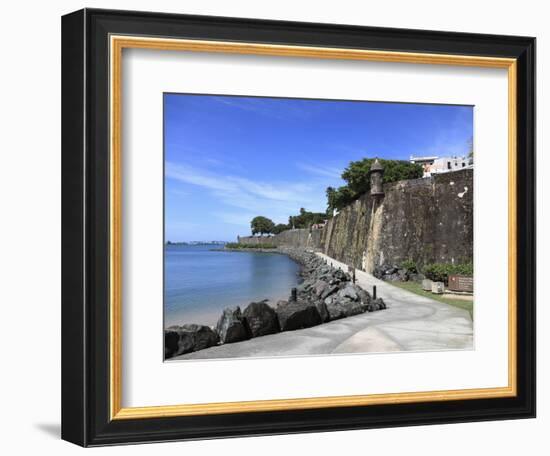 Old City Wall, UNESCO World Heritage Site, Old San Juan, San Juan, Puerto Rico, West Indies, USA-Wendy Connett-Framed Photographic Print