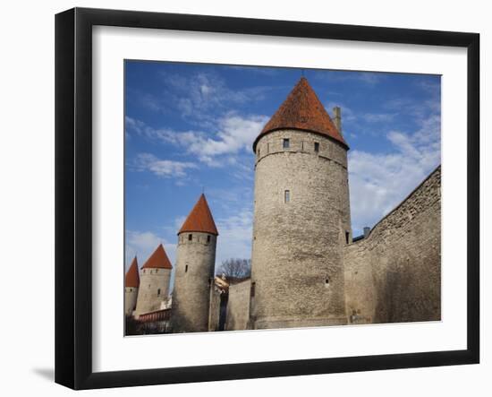 Old City Walls, Tallinn, Estonia-Walter Bibikow-Framed Photographic Print