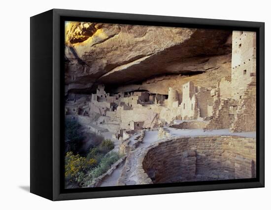 Old Cliff Dwellings and Cliff Palace in the Mesa Verde National Park, Colorado, USA-Gavin Hellier-Framed Premier Image Canvas