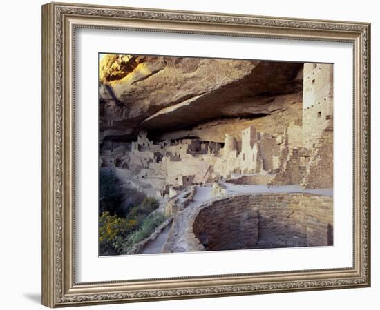 Old Cliff Dwellings and Cliff Palace in the Mesa Verde National Park, Colorado, USA-Gavin Hellier-Framed Photographic Print