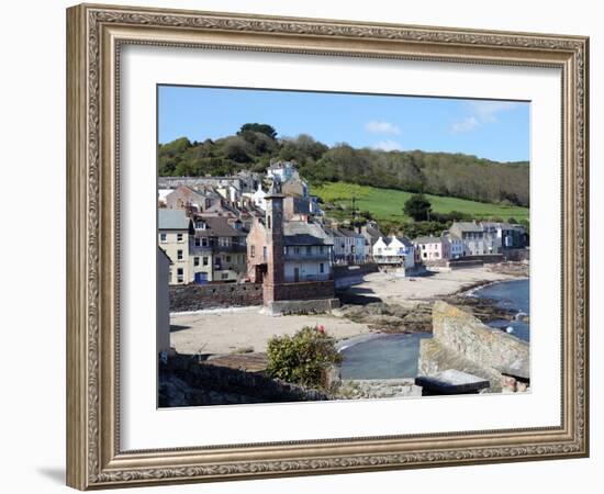 Old Clock Tower in the Village of Kingsand on Southwest Corner of Plymouth Sound, Devon, England-David Lomax-Framed Photographic Print