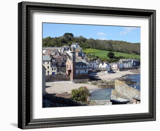 Old Clock Tower in the Village of Kingsand on Southwest Corner of Plymouth Sound, Devon, England-David Lomax-Framed Photographic Print