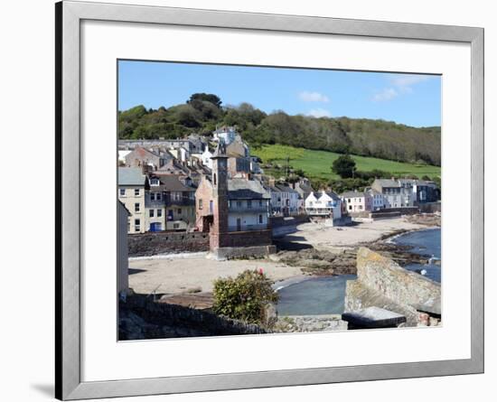 Old Clock Tower in the Village of Kingsand on Southwest Corner of Plymouth Sound, Devon, England-David Lomax-Framed Photographic Print