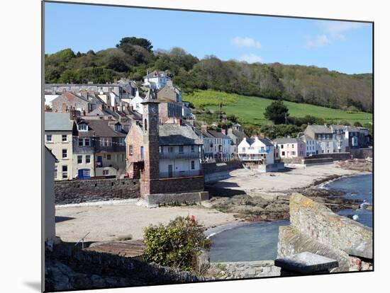 Old Clock Tower in the Village of Kingsand on Southwest Corner of Plymouth Sound, Devon, England-David Lomax-Mounted Photographic Print