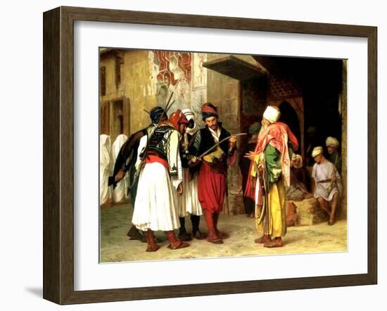 Old Clothes Merchant, Cairo, 1866-Jean Leon Gerome-Framed Giclee Print