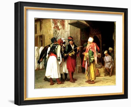 Old Clothes Merchant, Cairo, 1866-Jean Leon Gerome-Framed Giclee Print