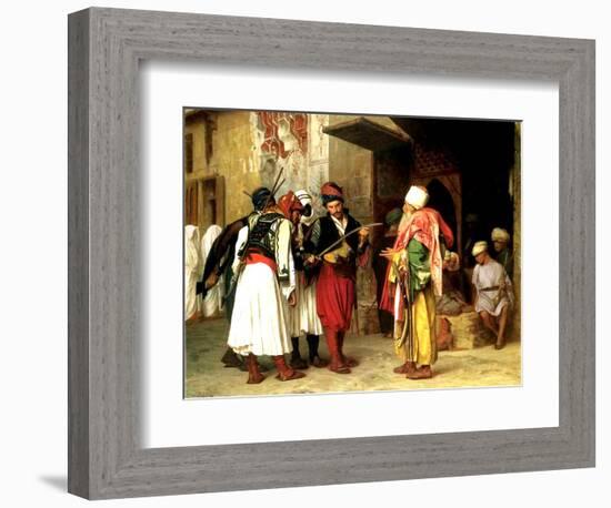 Old Clothes Merchant, Cairo, 1866-Jean Leon Gerome-Framed Giclee Print