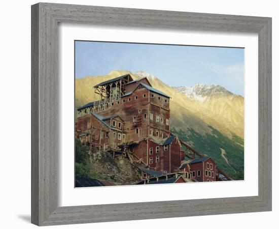 Old Copper Mine Buildings, Preserved National Historic Site, Kennecott, Alaska, USA-Anthony Waltham-Framed Photographic Print