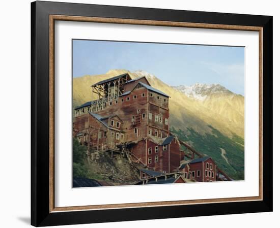 Old Copper Mine Buildings, Preserved National Historic Site, Kennecott, Alaska, USA-Anthony Waltham-Framed Photographic Print