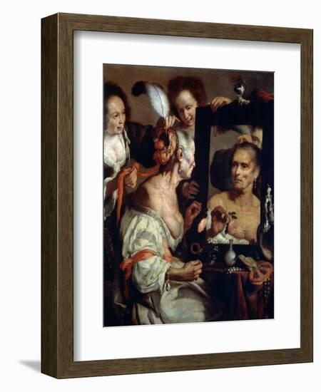 Old Coquette (Vanita), after 1630-Bernardo Strozzi-Framed Giclee Print