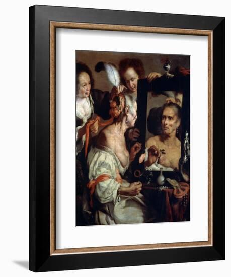 Old Coquette (Vanita), after 1630-Bernardo Strozzi-Framed Giclee Print