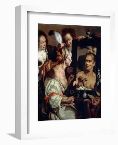 Old Coquette (Vanita), after 1630-Bernardo Strozzi-Framed Giclee Print