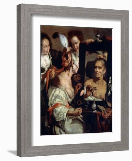 Old Coquette (Vanita), after 1630-Bernardo Strozzi-Framed Giclee Print