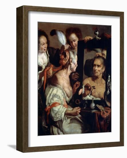 Old Coquette (Vanita), after 1630-Bernardo Strozzi-Framed Giclee Print