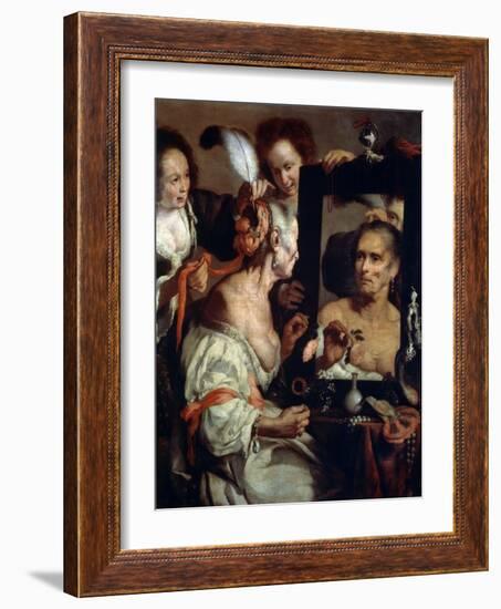 Old Coquette (Vanita), after 1630-Bernardo Strozzi-Framed Giclee Print