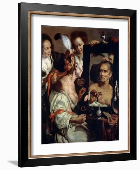 Old Coquette (Vanita), after 1630-Bernardo Strozzi-Framed Giclee Print