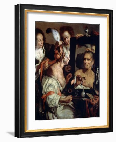 Old Coquette (Vanita), after 1630-Bernardo Strozzi-Framed Giclee Print