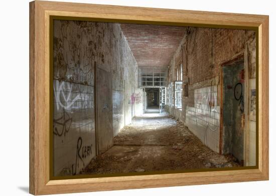 Old Corridor of Health Resorts in Beelitz-Stefan Schierle-Framed Premier Image Canvas