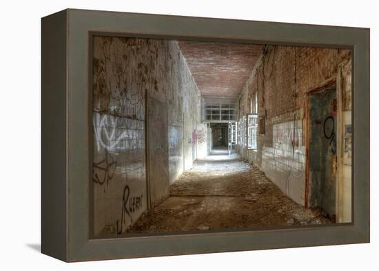 Old Corridor of Health Resorts in Beelitz-Stefan Schierle-Framed Premier Image Canvas