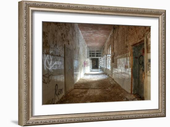 Old Corridor of Health Resorts in Beelitz-Stefan Schierle-Framed Photographic Print