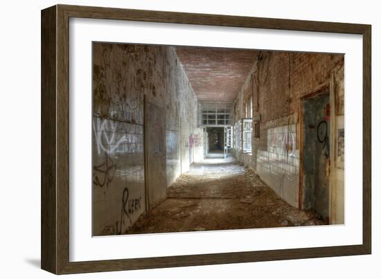 Old Corridor of Health Resorts in Beelitz-Stefan Schierle-Framed Photographic Print